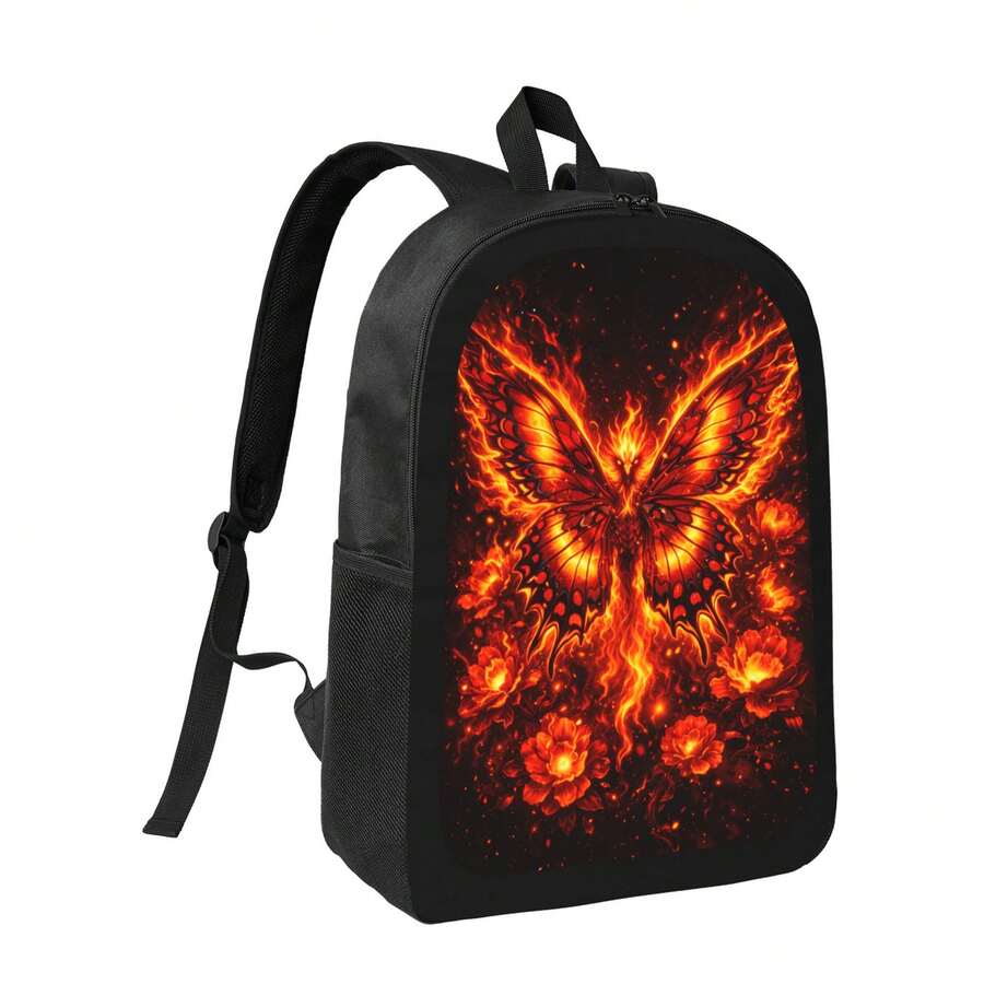 Fashion Backpack Women - Flame Phoenix Butterfly Backpack Stylish Casual