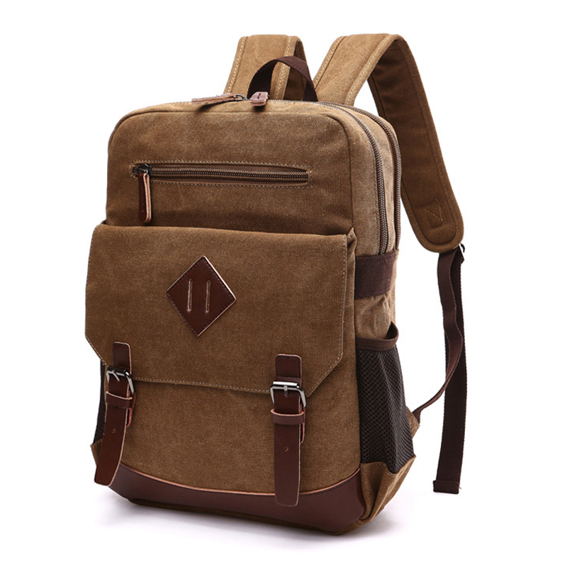 Laptop Backpack 15.6 - Mens Large Vintage Canvas Backpack Canvas