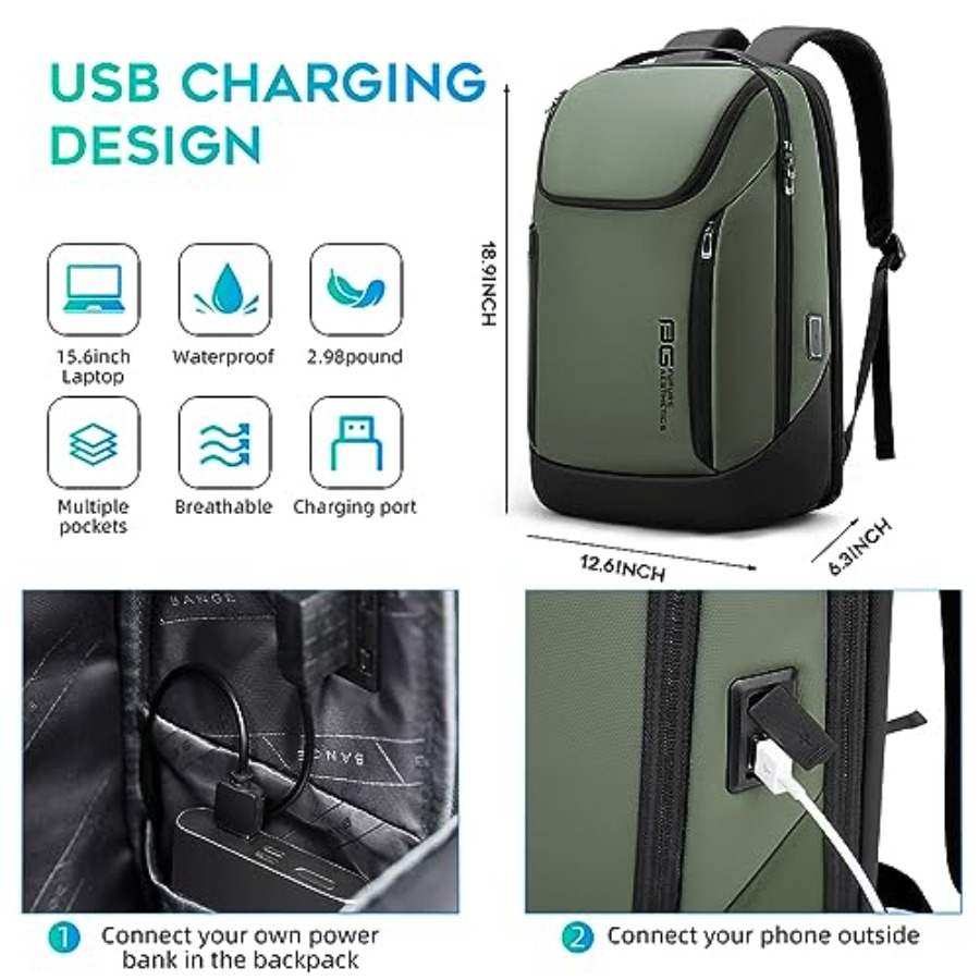 Business Smart Backpack Waterp - Laptop Backpack 15.6 recension och pris