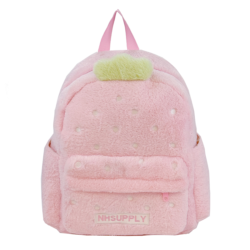 Plush Strawberry Classic Solid - Fashion Backpack Women recension och pris