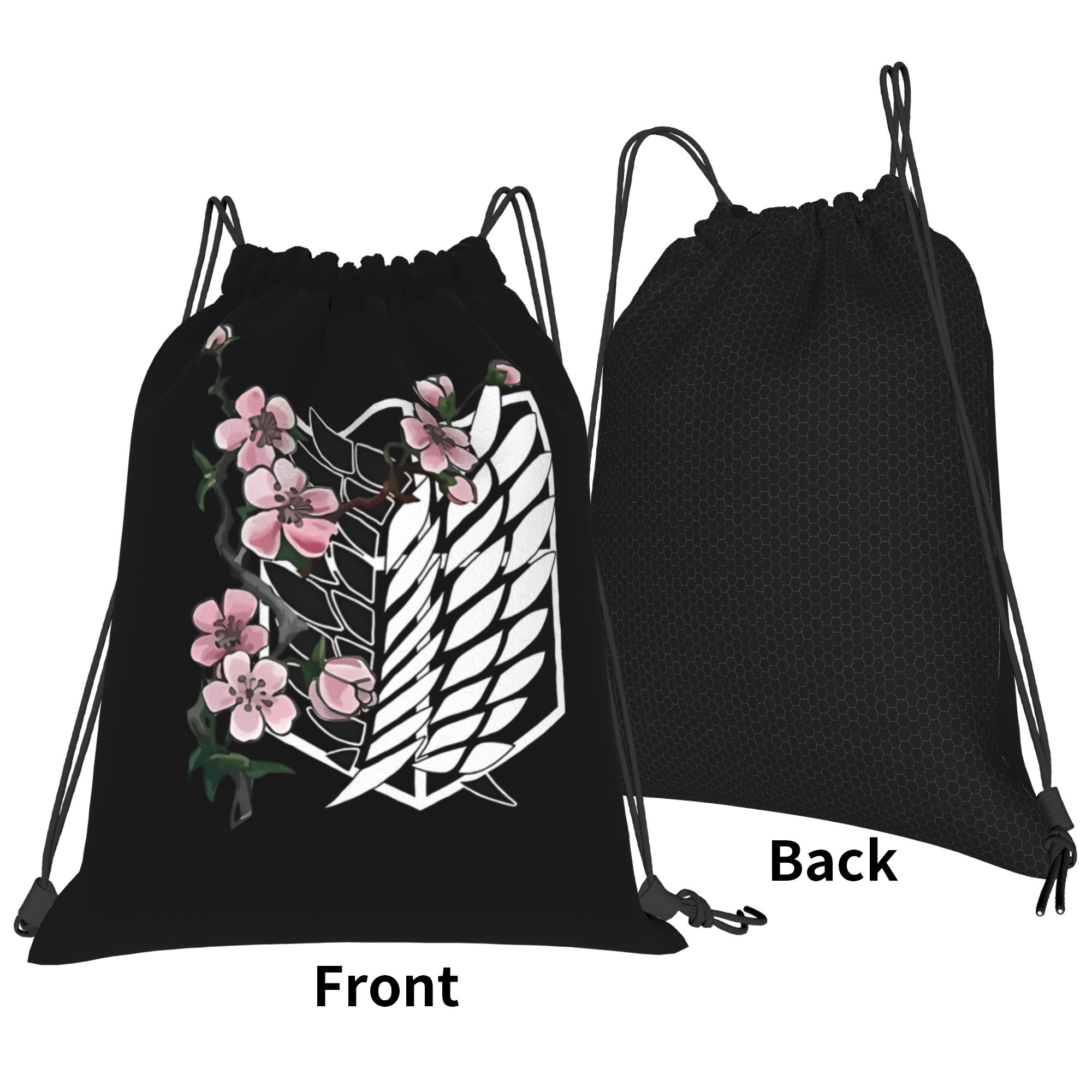 Custom Attacks on Titans Draws - Drawstring Gym Bag recension och pris