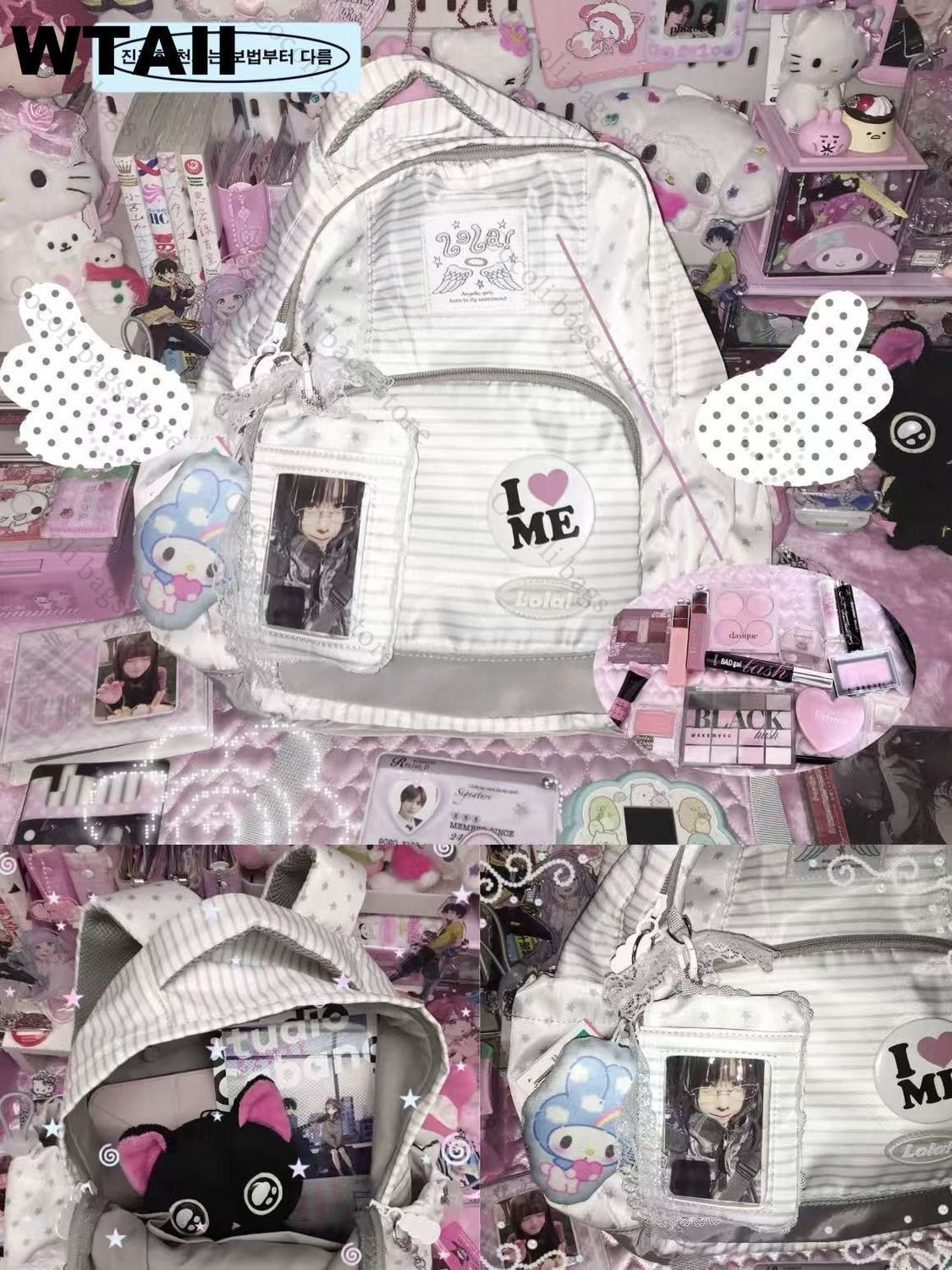Fashion Striped Dot Decor Back - Fashion Backpack Women recension och pris