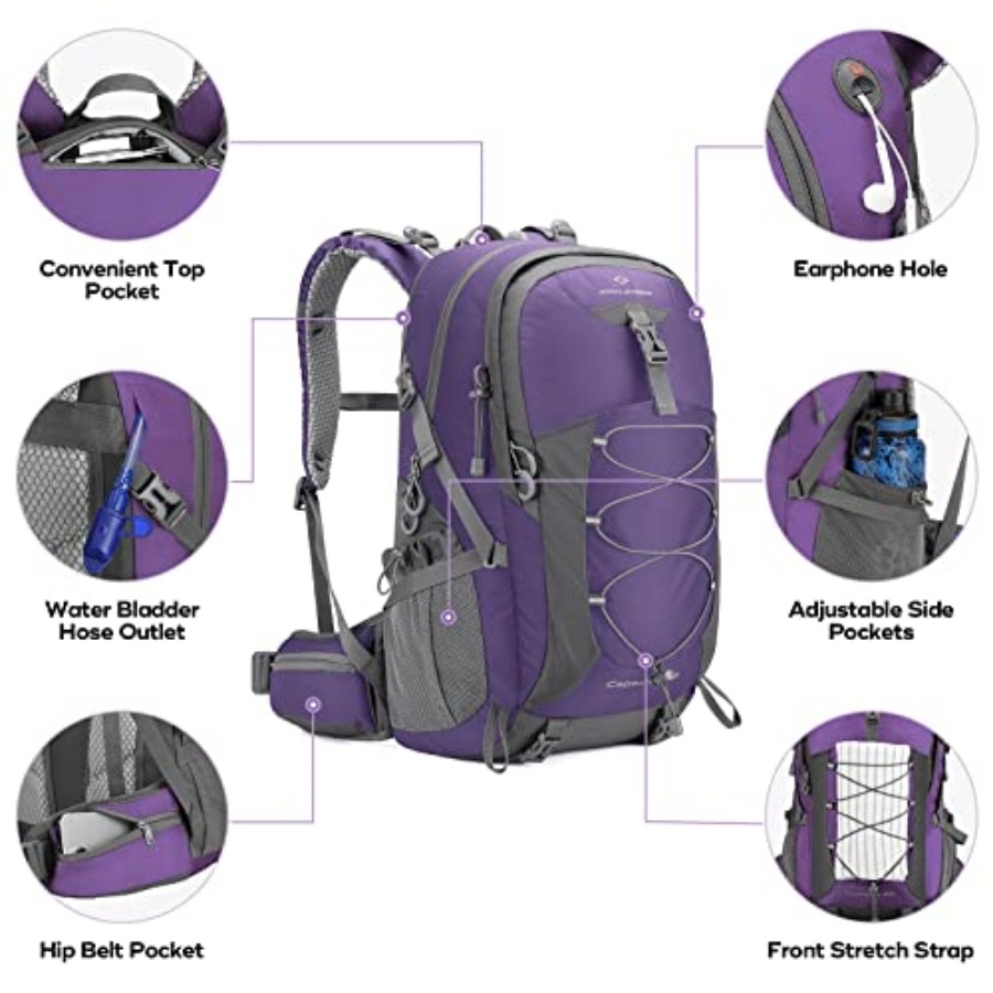 Hiking Backpack, Camping Backp - Rain Cover Backpack recension och pris