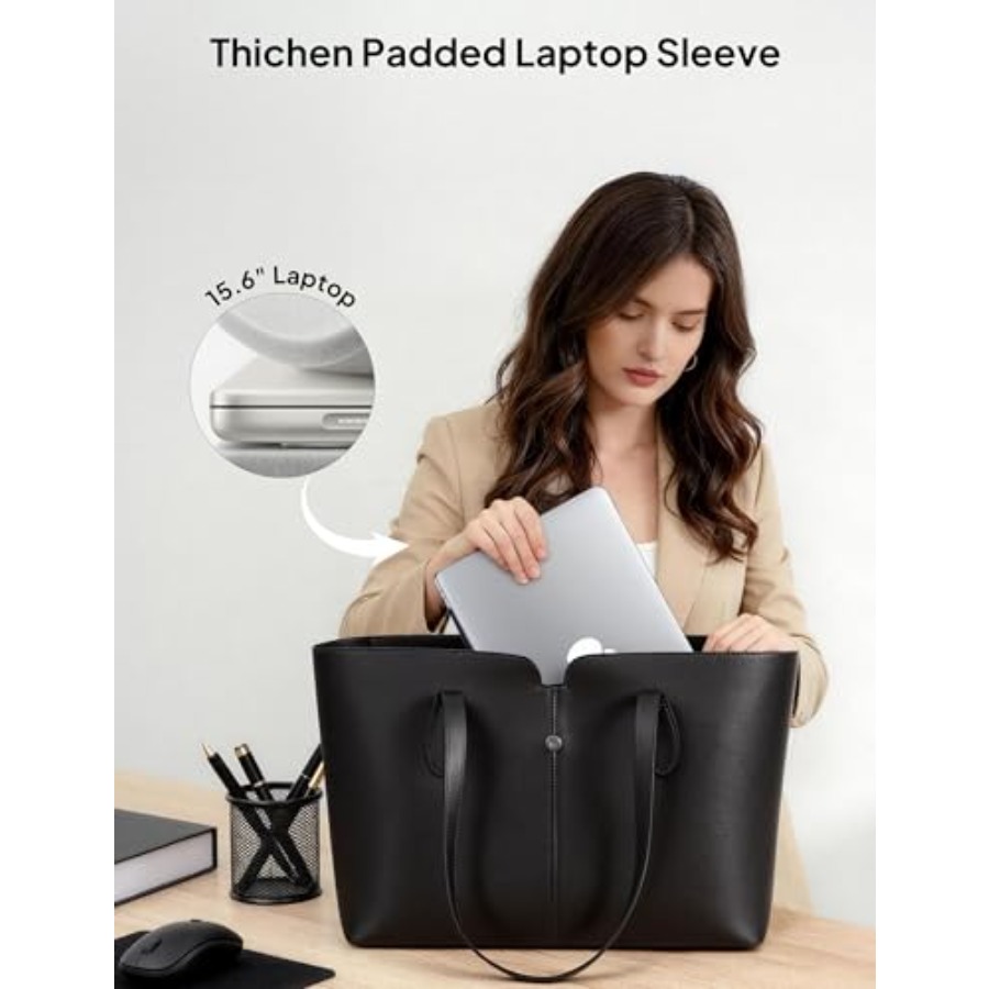 TOPEAST Laptop Tote Bag for Wo - Laptop Sleeve Removable recension och pris