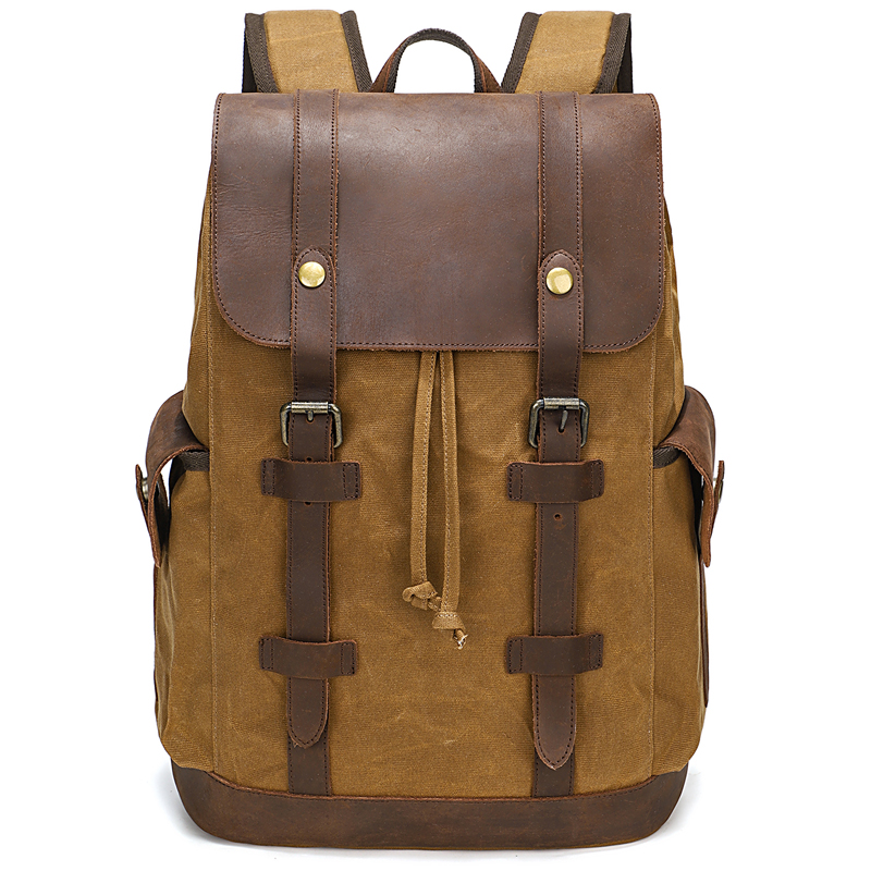 Men's Backpack Vintage Waxed C - Leather Backpack Vintage recension och pris