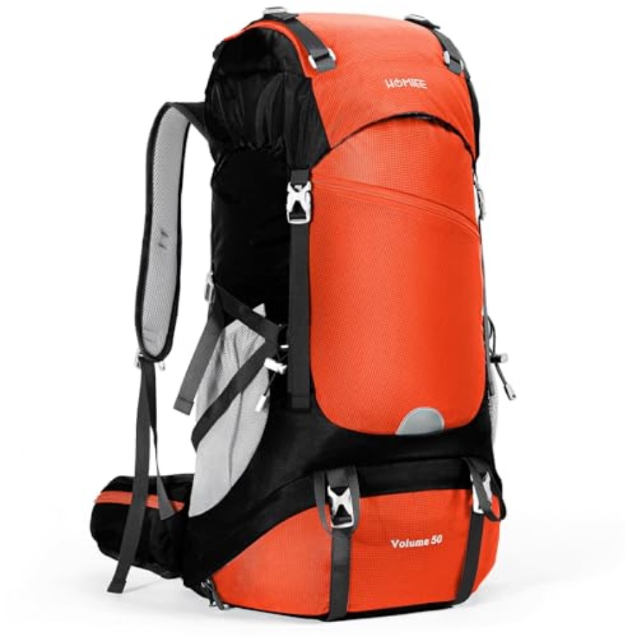 50L Hiking Backpack Travel Bag - Rain Cover Backpack recension och pris
