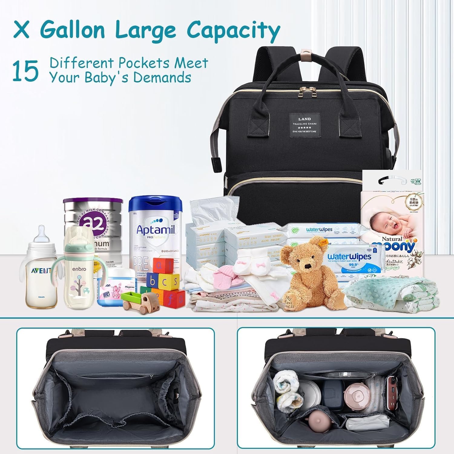 Baby Diaper Bags Backpack Larg - Backpack Diaper Bag recension och pris