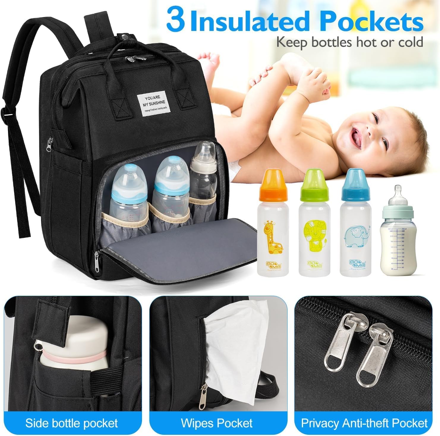Baby Diaper Bags Backpack Larg - Backpack Diaper Bag recension och pris