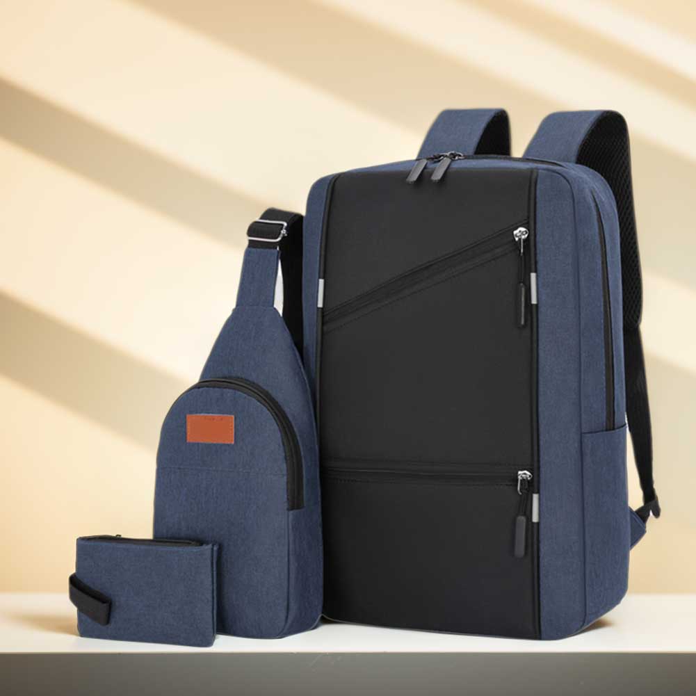 3Pcs Casual Bag Set Versatile  - Travel Backpack Anti Theft recension och pris