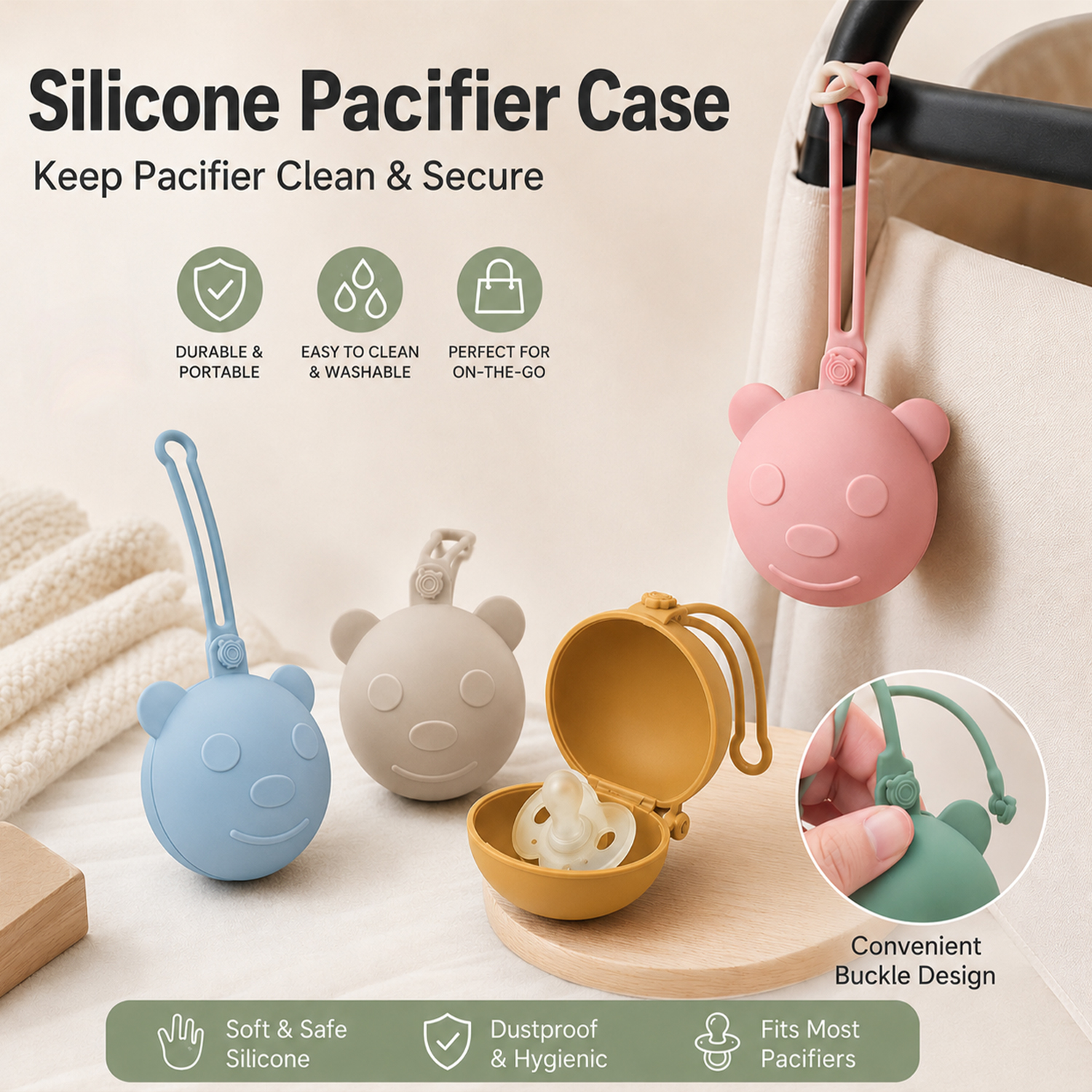 Bear-shaped portable silicone  - Backpack Diaper Bag recension och pris