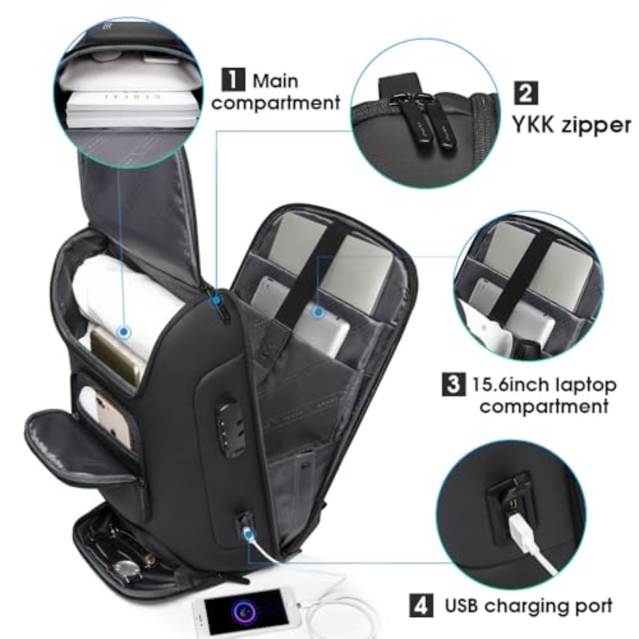 Business Backpack, Laptop Back - Laptop Backpack 15.6 recension och pris