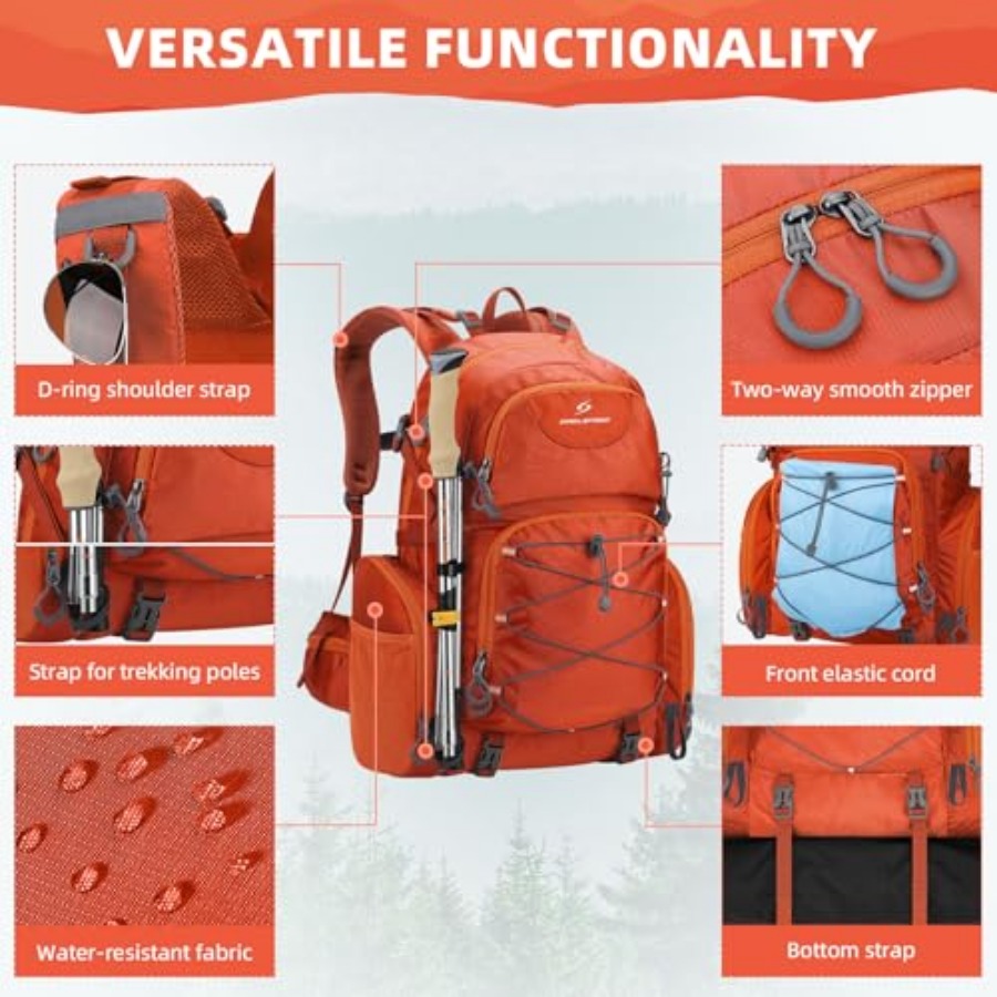 Hiking Backpack, 40L Waterproo - Hiking Backpack Waterproof recension och pris