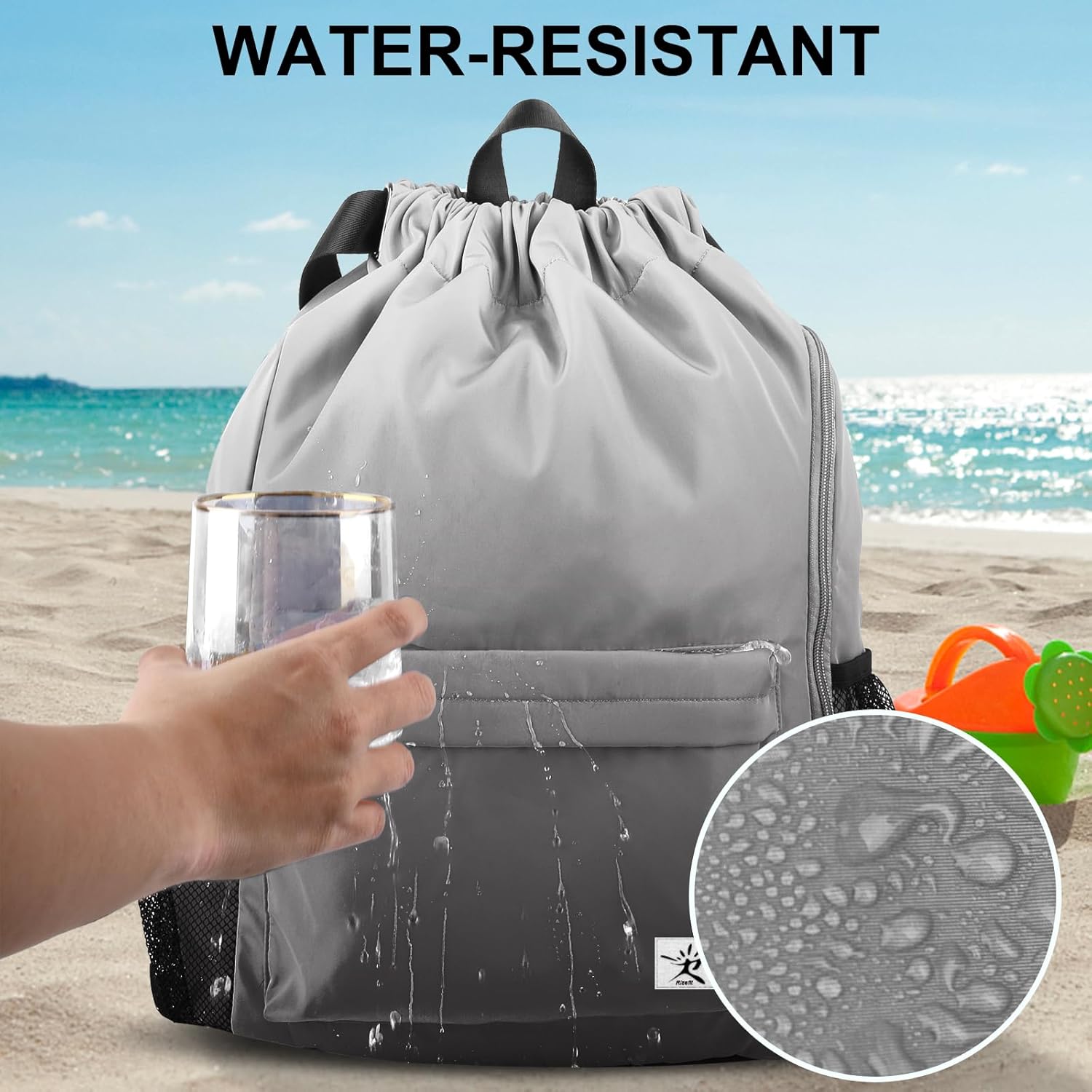 Drawstring Backpack with Mesh  - Drawstring Gym Bag recension och pris