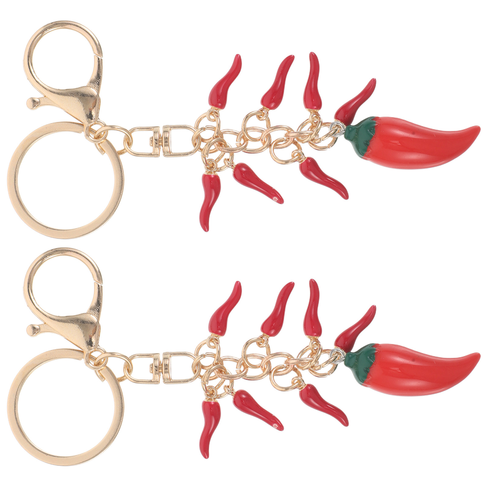 2Pcs Red Chili Pepper Keychain - Mini Backpack Purse recension och pris