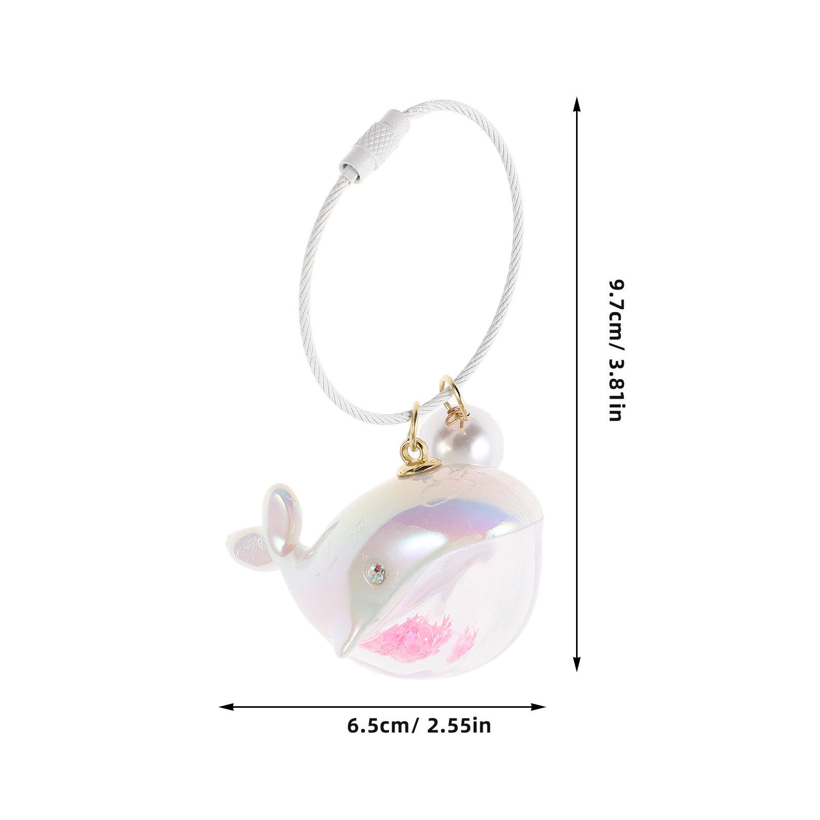 Adorable Whale Keychain Charm  - Mini Backpack Purse recension och pris