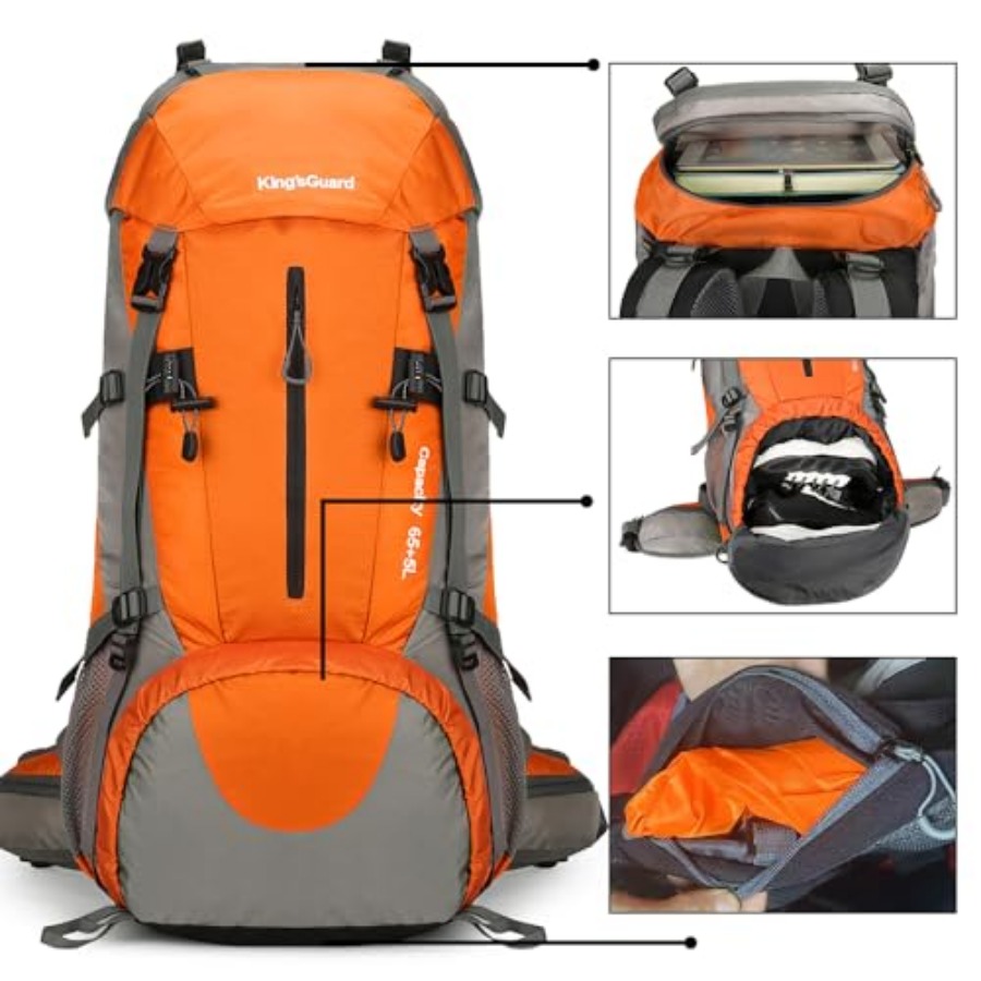 70L Hiking Backpack with Rain  - Rain Cover Backpack recension och pris
