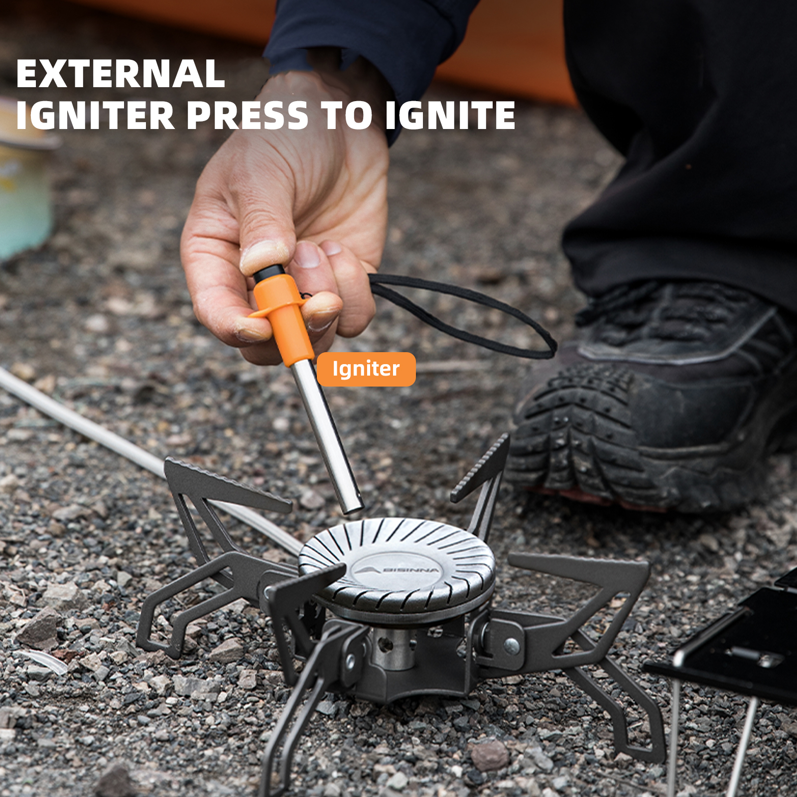 BISINNA Camping Stove 4000W Hi - Foldable Backpack Small recension och pris