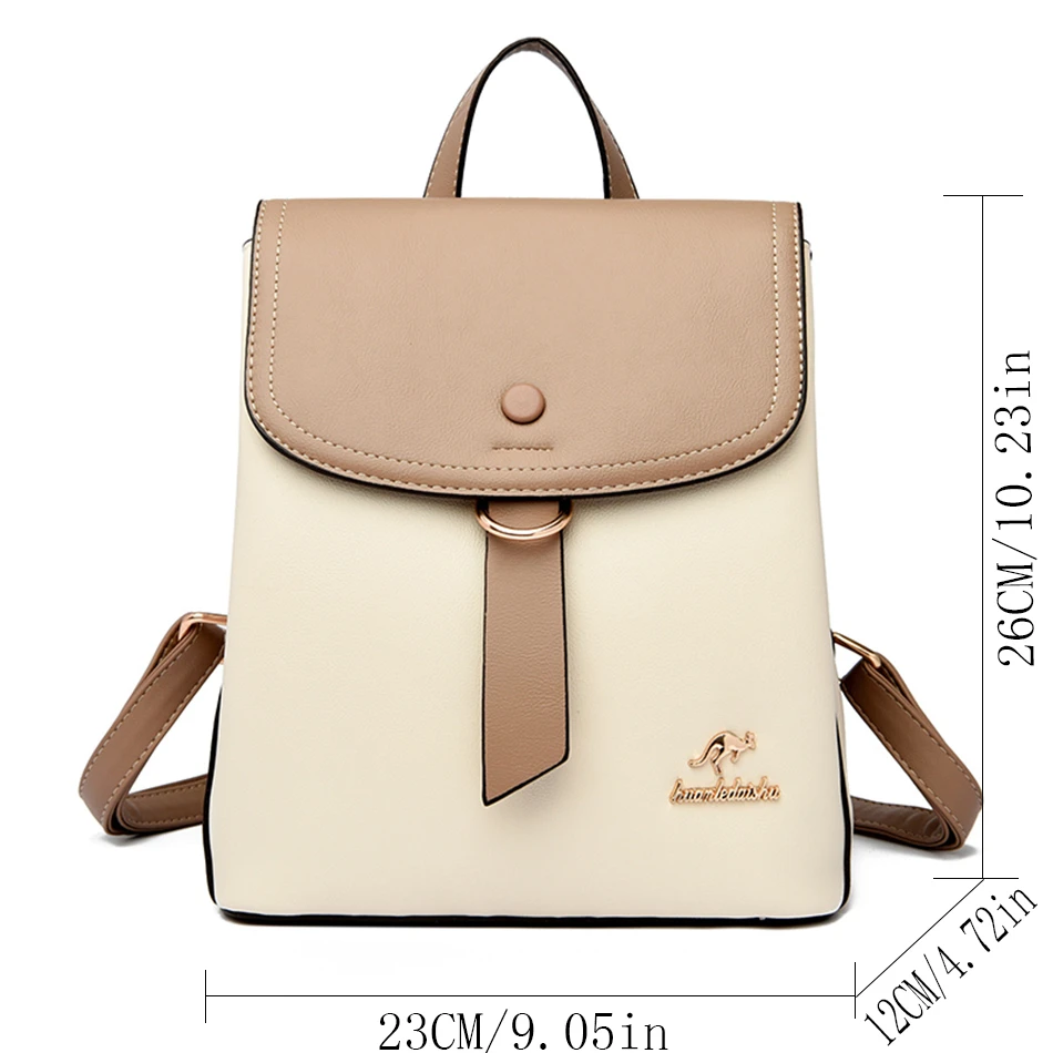 2024 High Quality Fashion Prin - Leather Backpack Vintage recension och pris
