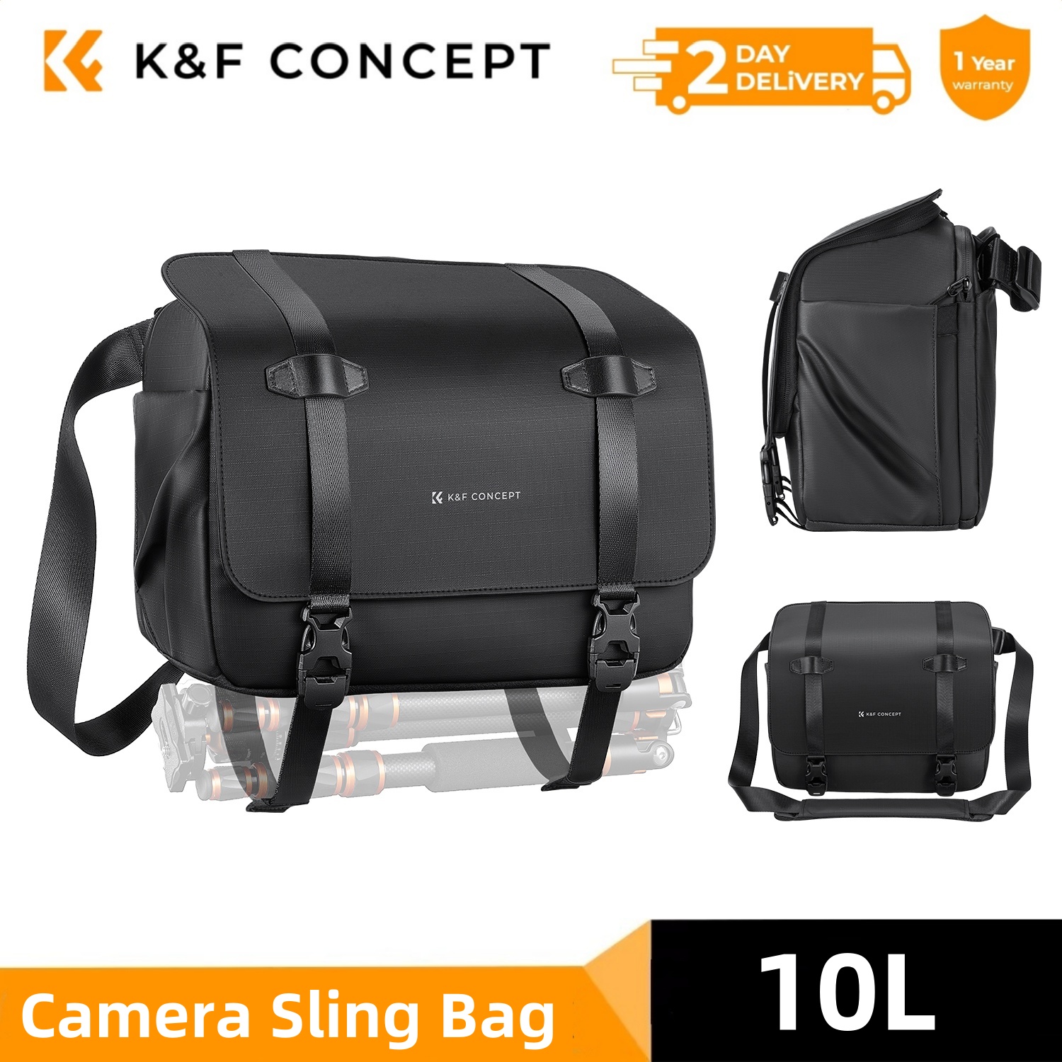 K&F CONCEPT 10L Camera Sling B - Rain Cover Backpack recension och pris