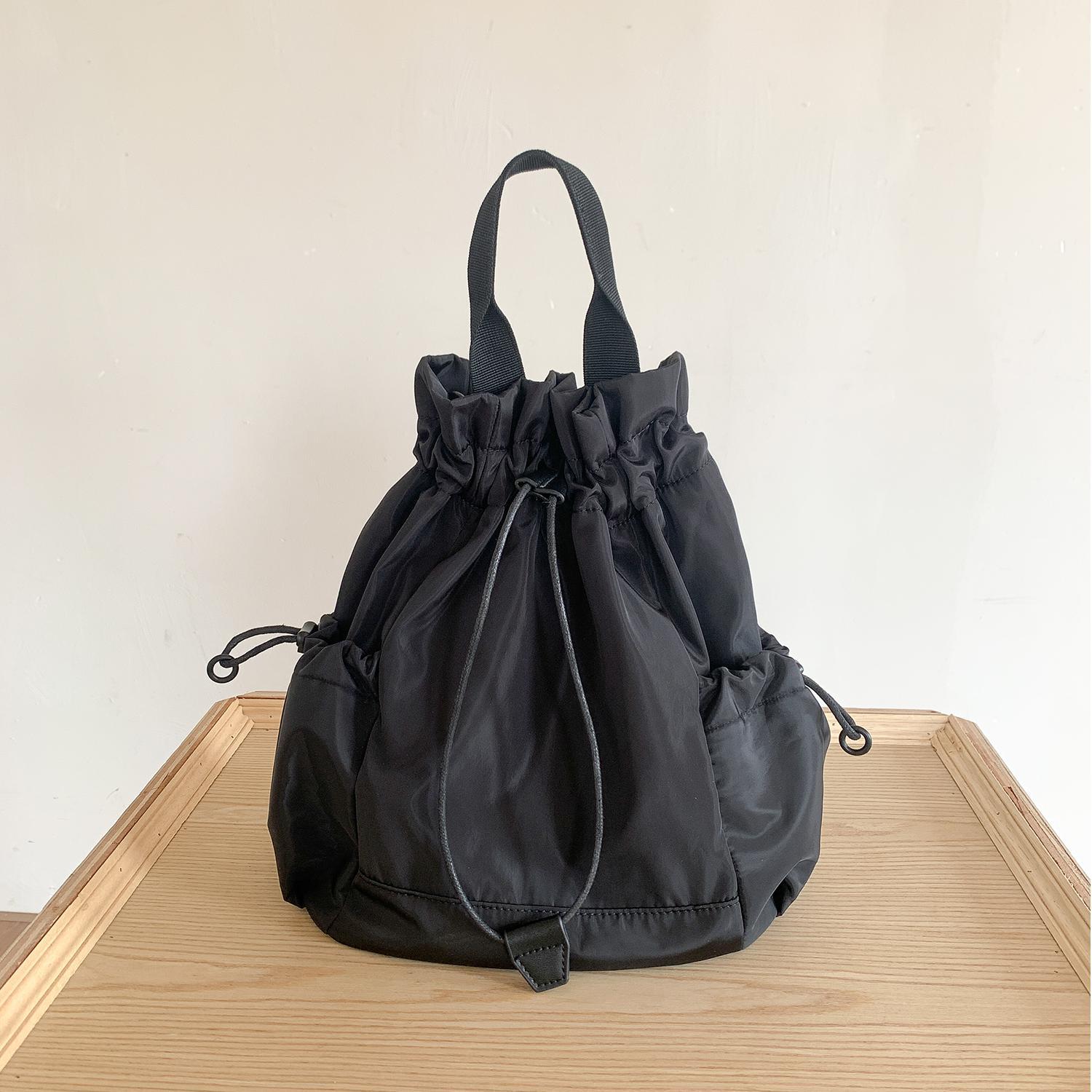 Multi-function Drawstring Buck - Canvas Backpack Casual recension och pris