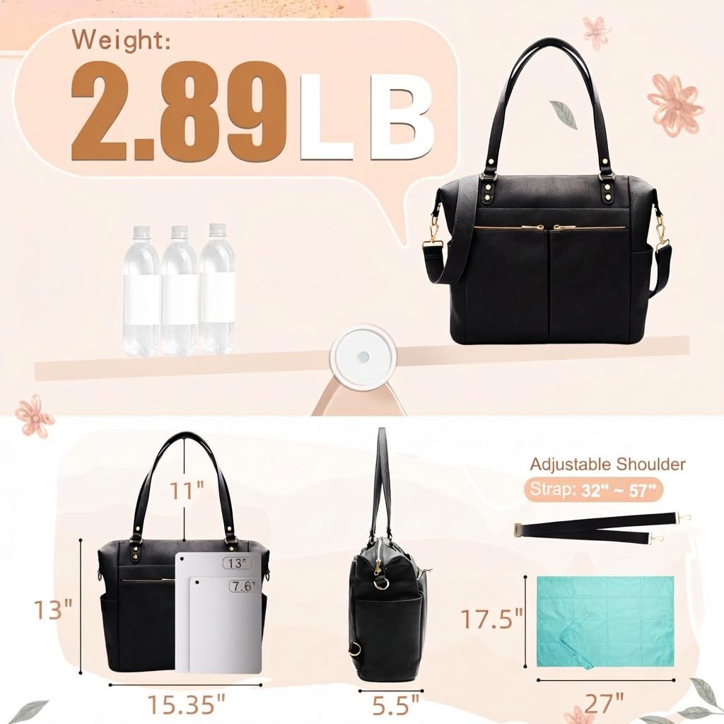 4-in-1 Leather Diaper Bag Back - Backpack Diaper Bag recension och pris